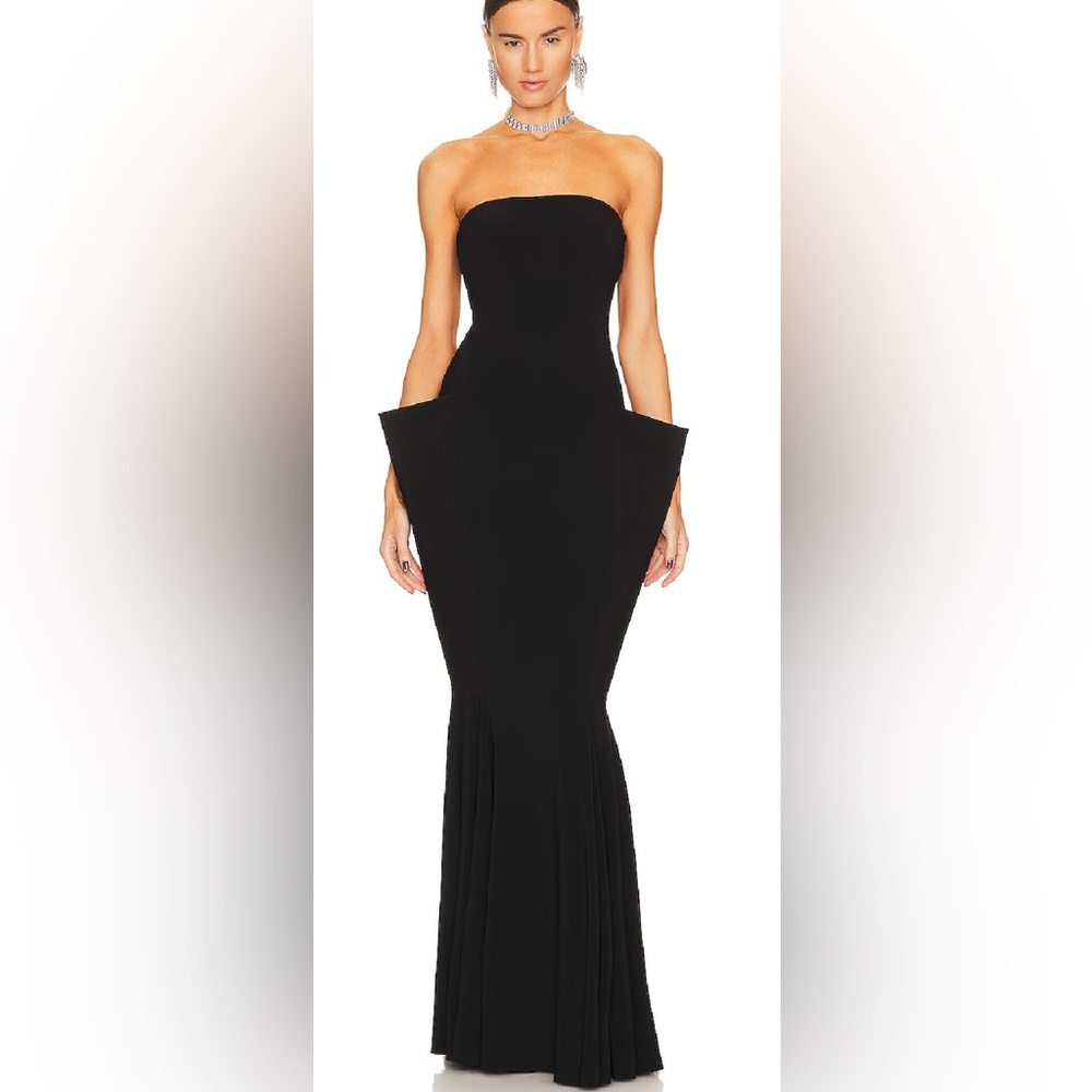 Norma Kamali wing Fishtail Gown S